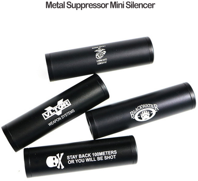 메탈 소음기 전동건 가스건 핸드건 전동라이플 14mm 소음기 블랙워터 에어소프트 장비 서바이벌 밀리터리용품, NAVY SEAL, 1개