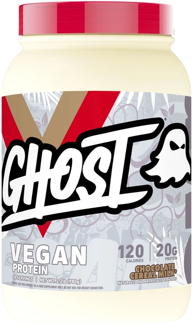 GHOST 비건 프로틴 초콜릿 시리얼 우유 맛, 980g, 1개 - 쿠팡