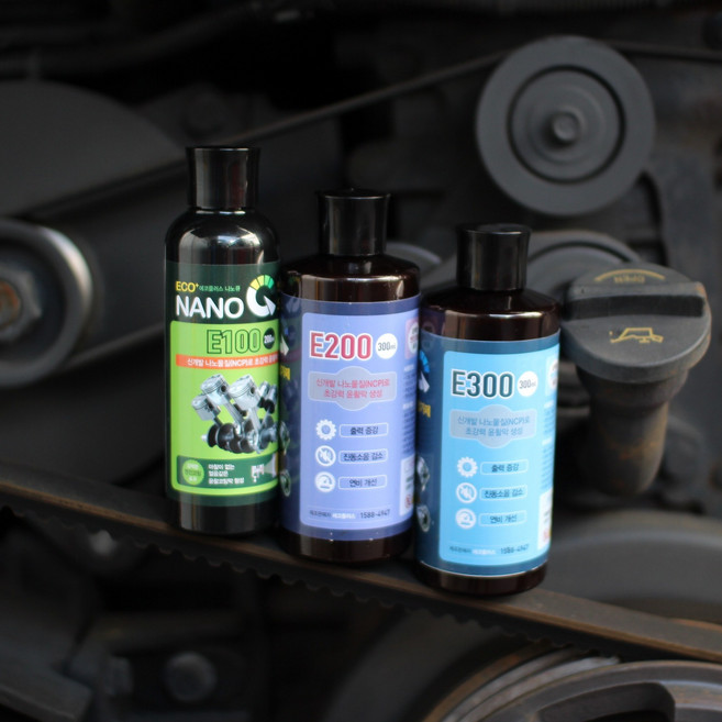 에코플러스 나노Q 나노큐 200ml 300ml 엔진오일첨가제 디젤 가솔린 LPG 공용 엔진코팅제, 1개, 나노큐/E200, 가솔린/디젤/LPG/CNG