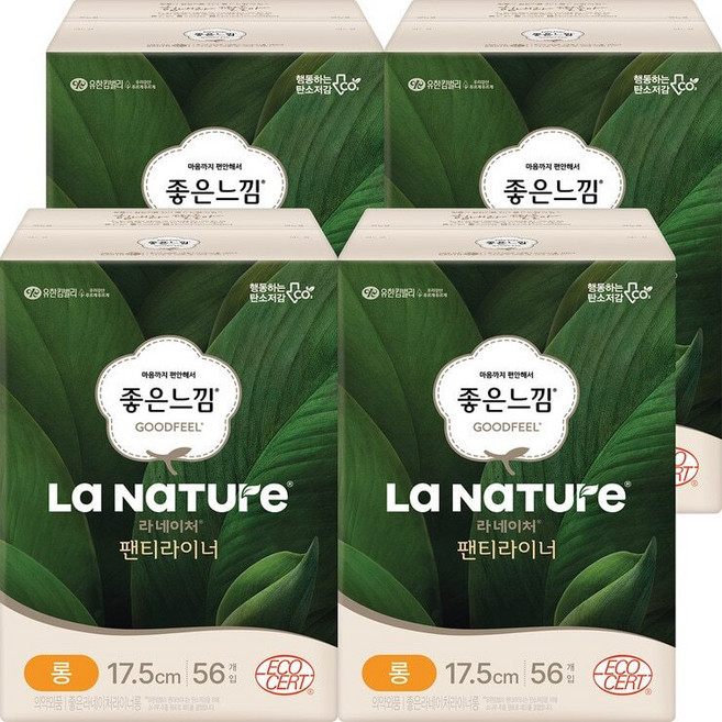 좋은느낌 라네이처 라이너 롱 56개 x 4팩, 56개입, 4세트