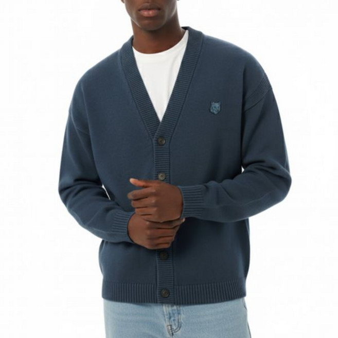공식정품 메종키츠네 남성 가디건 니트 선물 MAISON KITSUNE 25 BOLD FOX HEAD PATCH COMFORT CARDIGAN(OM00502KT1099-0076)