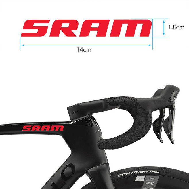 자전거 로고 스티커 스램 SRAM, 1개, 블랙