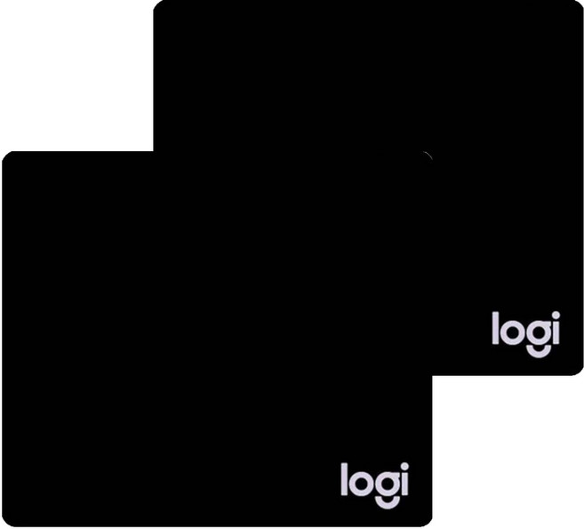 로지텍 마우스 패드 일반형, 2개, 블랙