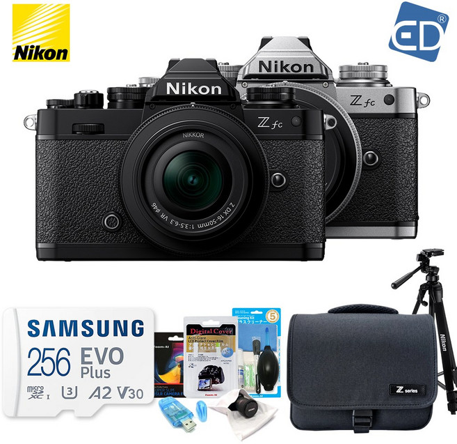 니콘정품 Z fc 16-50mm KIT 미러리스 +256G 패키지 /ED, 02 Z fc 16-50mm KIT 블랙