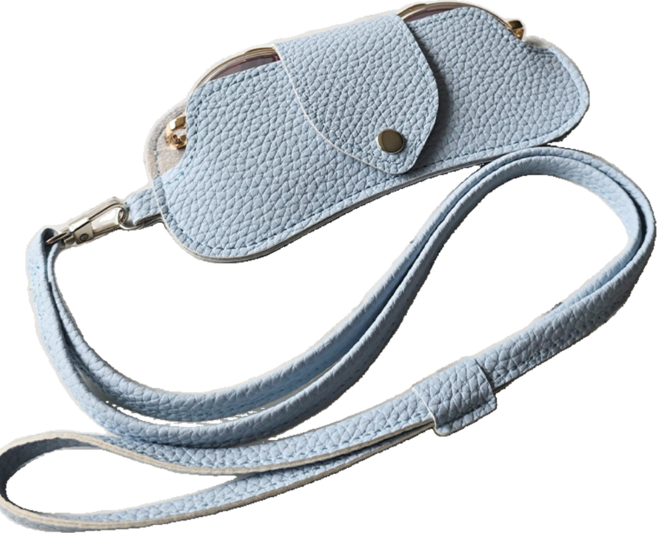 더블트리 선글라스 슬림 가죽 케이스 휴대용 목걸이