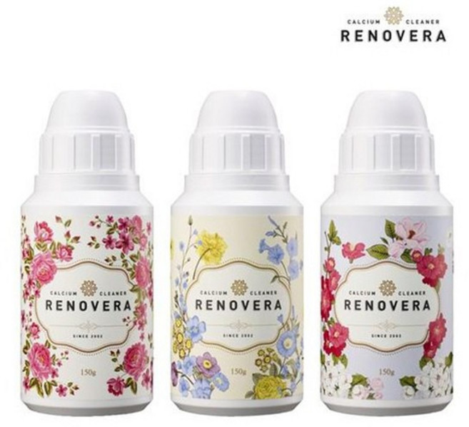 칼슘파우더 천연 과일세정제 150g 3개, 팬지+장미+헬레보루스