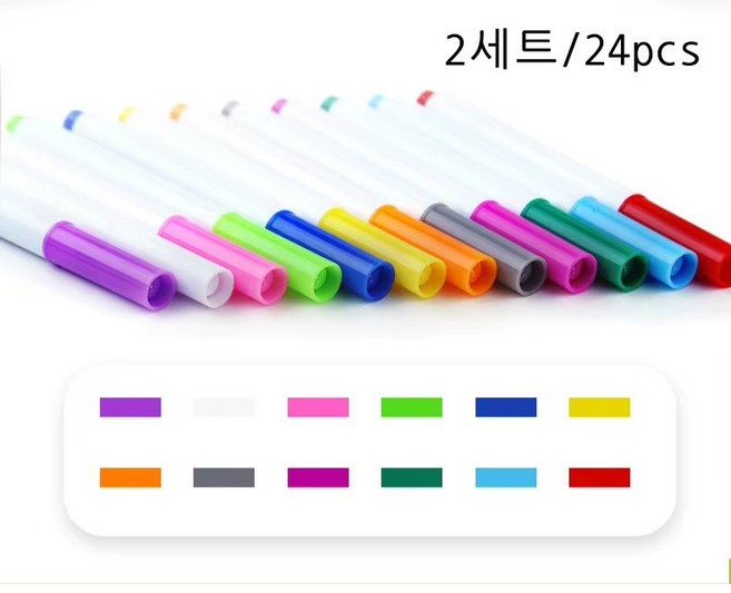 문화연필 블랙보드마카 흰색 12개, 2팩, 색상