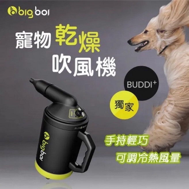 澳洲 bigboi BUDDI Plus 手持寵物乾燥吹水機, 1個, 送套件, BLACK