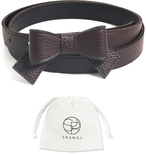 에스랑제이 여성 포인트 원피스 리본 벨트 AS49 더스트백