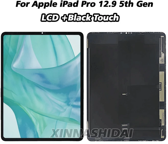 iPad Pro 12.9 5 세대 터치 패널 A2378 A2461 스크린 디지타이저 전면 유리 교체 부품, 02 black LCD with TP