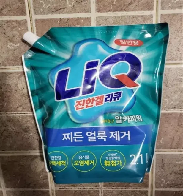 애경산업 리큐 진한겔 세탁세제 일반용 리필 2.1L 6개, 1개