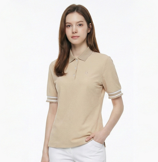 [보그너] 여성 슬리브 포인트 폴로 티셔츠