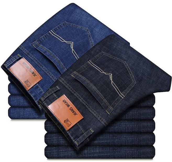 1+1 남성 데님 팬츠 가을 겨울 캐주얼 코디 스판 남자 바지 루즈핏 기모 도톰 와이드 청바지 SJS