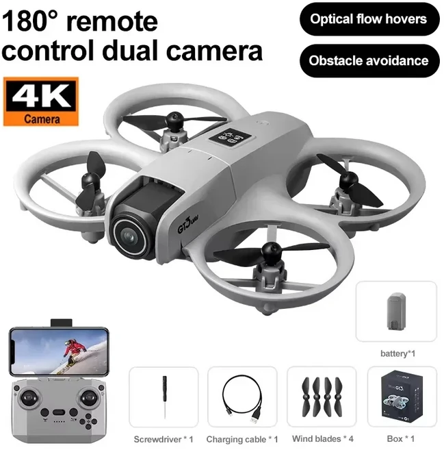 샤오미 GT3 MAX 드론 8K 5G GPS 전문가용 HD 항공 촬영 원격 조종 듀얼 카메라 쿼드콥터 장난감 UAV 핫, 02 Dual Cam 4K-1Battery