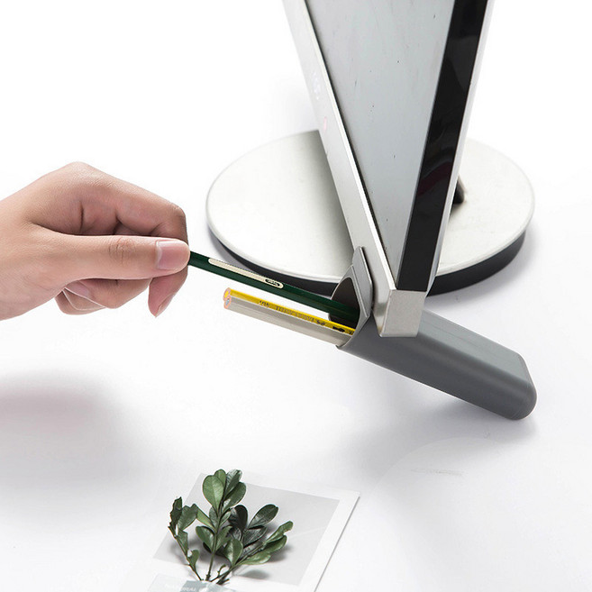 구디푸디 모니터 포켓 홀더 연필꽂이 펜꽂이 필통, 1개, 화이트 (정사각)