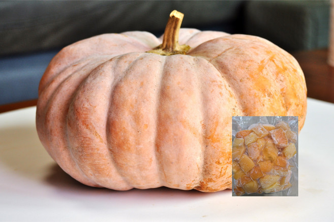 국산 껍질깐 냉동 늙은호박, 1kg, 2개