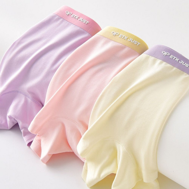 루루미루 KC인증 여아팬티 초등학생 무봉제 드로즈 3종세트 얇고 부드러운 데일리 속옷