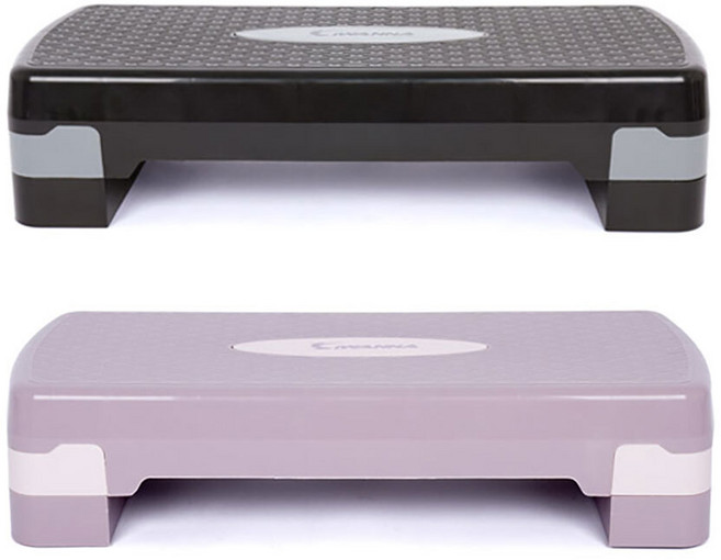 보급형 2단스텝박스 2단계높이조절 계단밟기실내운동 코어기립근강화 실내유산소운동, 블랙