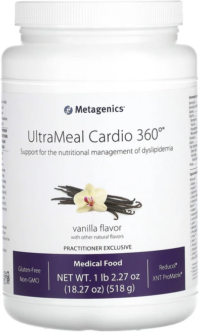 Metagenics 울트라 밀 카디오 360° 프로틴 파우더 바닐라 맛 UltraMeal Cardio 360°, 518g, 1개 - 쿠팡