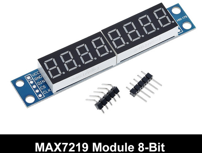 MAX7219 도트 매트릭스 모듈 마이크로 컨트롤러 모듈 제어 모듈 디스플레이 모듈 Arduino 용 5P 라인이있는 4 인 원 디스플레이 전자 부품 액세서리 소스, MAX7219 8-Bit