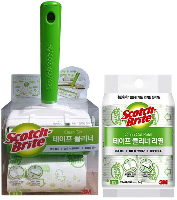 3M 테이프클리너 중형세트+리필2입 돌돌이, 1개