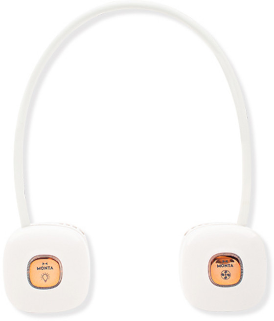 몬타 넥밴드 선풍기 목선풍기 목풍기 단품, 화이트, 화이트