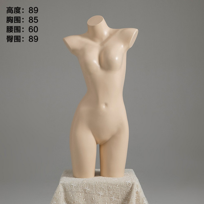 속옷 마네킹 상반신 하반신 남자 여자 모델 소품 플라스틱 쇼윈도 진열대 브라, 피부색 반신, 1개