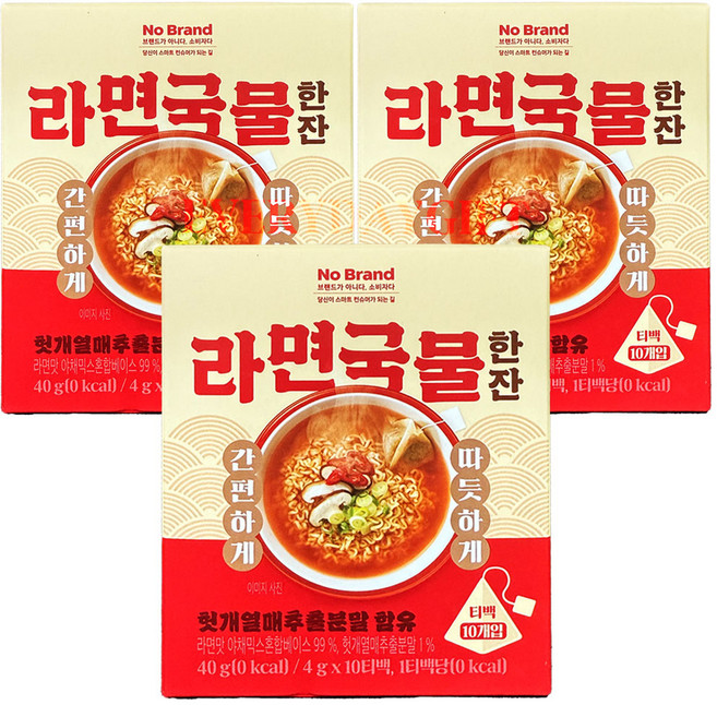 노브랜드 라면 국물 티백, 3개, 40g