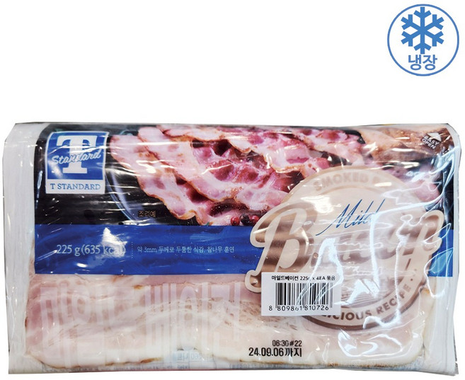 T STANDARD 마일드 베이컨 225g * 4입