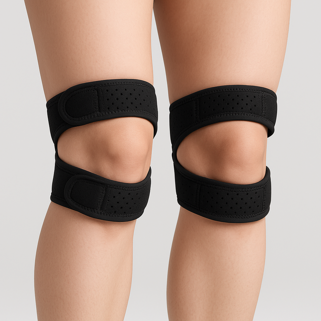 굿앤힐 무릎보호대 러닝 슬개건 GNH1501 1+1, 다크블랙, 1세트