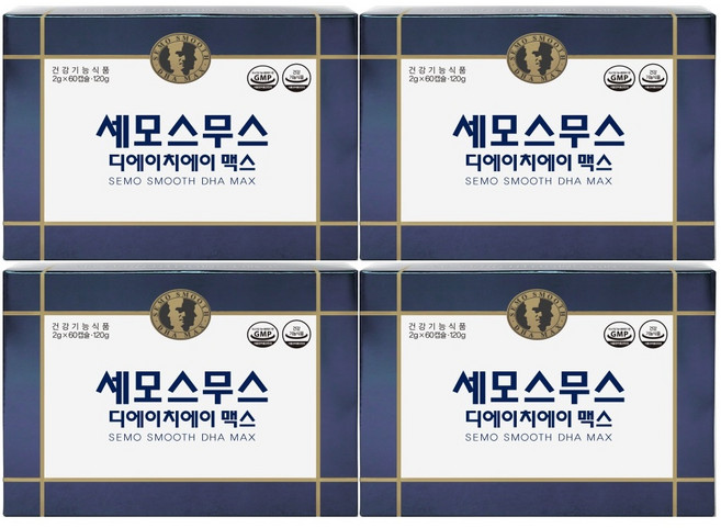 세모 스무스 DHA MAX 2g x 60캡슐, 4개, 60정