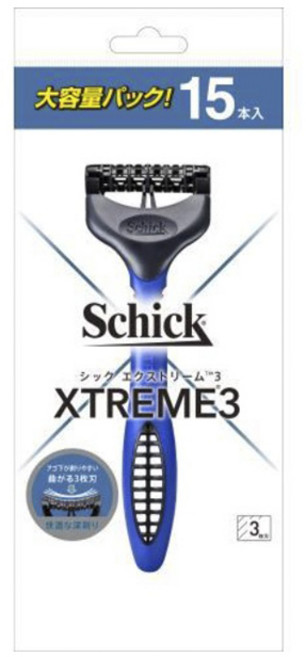 Schick 舒適牌 Extreme 3 拋棄式刮鬍刀, 1個, 15入