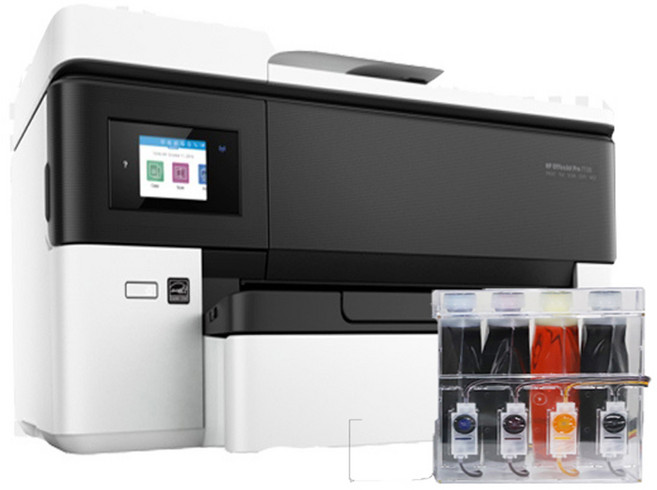 HP HP7720 복합기 무한잉크 A3인쇄 스캔 복사 팩스 무선연결 양면인쇄 대용량용지함 잉크젯, 무한잉크2000ml