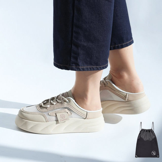 VITALO 여성 뮬 에어 메쉬 여름 운동화 샌들 슬리퍼 (PGN짐쌕가방 지급)