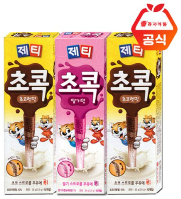 제티 초콕 초코렛만 10개입x2개+딸기맛 10개입 총30개입 딸기맛, 1세트, 36g, 3.6g, 10개입