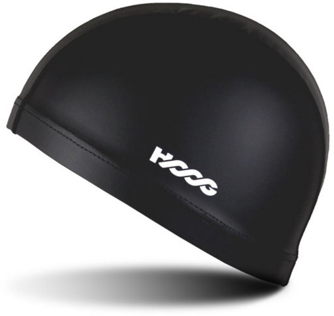 후그 롱헤어 우레탄 코팅 수영모자 SUC234, 블랙, 1개