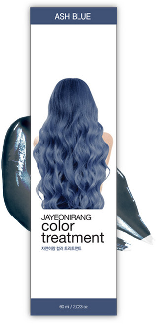자연이랑 컬러 트리트먼트 60미리 애쉬블루 bodycare, 1개