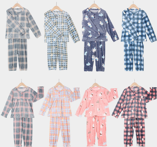 울트라 밍크 남/여아동 수면잠옷 파자마 세트