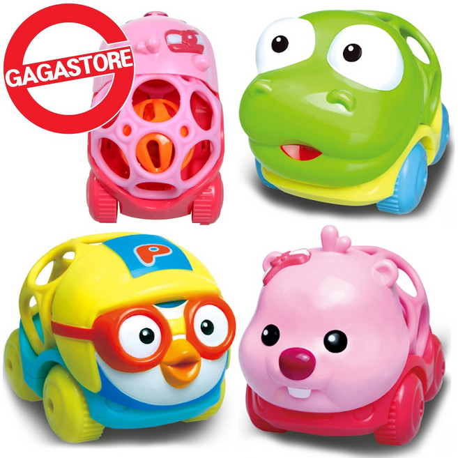 뽀로로 자동차 베이비볼 미니카 뽀로로장난감, 혼합색상, 1개