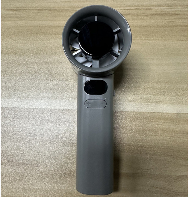 迷你手持小風扇 usb充電120檔無極調速高速暴力渦輪風扇M11, 無規格, 灰色
