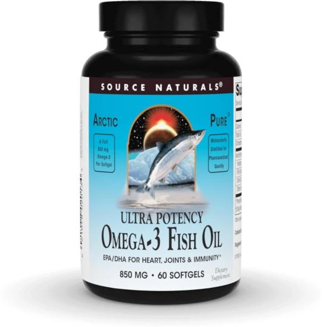 소스내츄럴스 Source Naturals ArcticPure Ultra Potency 850 mg Omega-3 Fish Oil - 60 Softgels, 1개, 상세페이지 참조, 60정 - 쿠팡