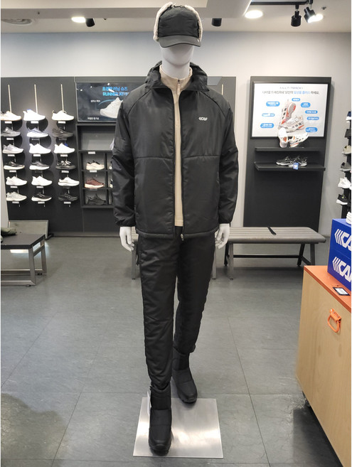 르까프 NC 엑스코 남성 후드넥 셋업 경량 패딩점퍼1B25FW411BK