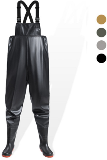 지스터프 갯벌 해루질 가슴장화 갯벌체험옷, 235, 블랙