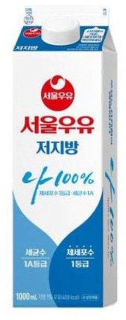 서울우유 저지방우유 스파우트, 4개, 1L