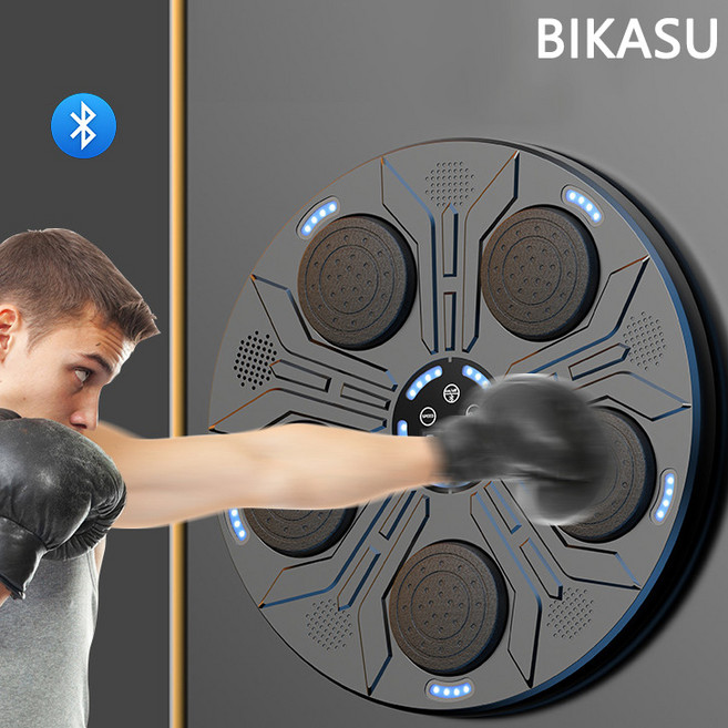 BIKASU 스마트 뮤직 복싱 샌드백 복싱 기계 가정용 벽걸이 유산소 스트레스해소 샌드백, 블랙
