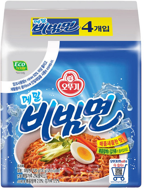 오뚜기 메밀비빔면 멀티팩 520g, 1팩