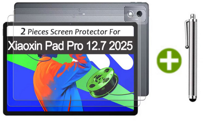레노버탭 샤오신 패드 프로 12.7 2세대 2025 호환 방탄 강화유리 액정보호필름2장 TB-373FU 375FC Lenovo Tab XiaoXin Pad Pro 케이스나라, 2장