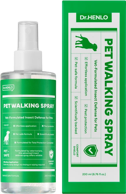 닥터헨로 펫 산책 스프레이 강아지 진드기 해충 방지 산책 안심 미스트 천연 성분, 1개, 200ml, 혼합 - 쿠팡