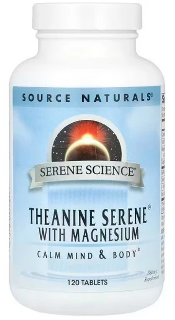 소스네츄럴스 Serene Science 테아닌 및 마그네슘 함유 Serene 태블릿 120정 1개 - 쿠팡