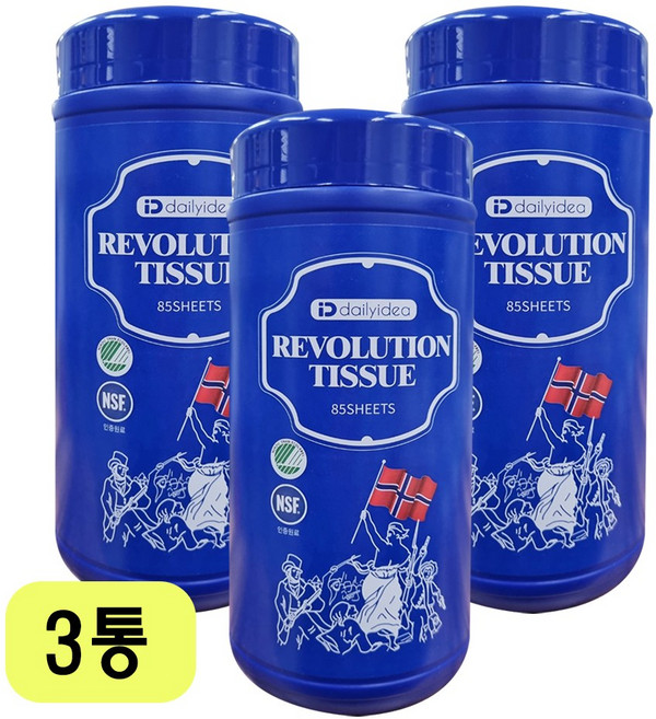 데일리아이디어 혁명티슈 3통(85매), 3개